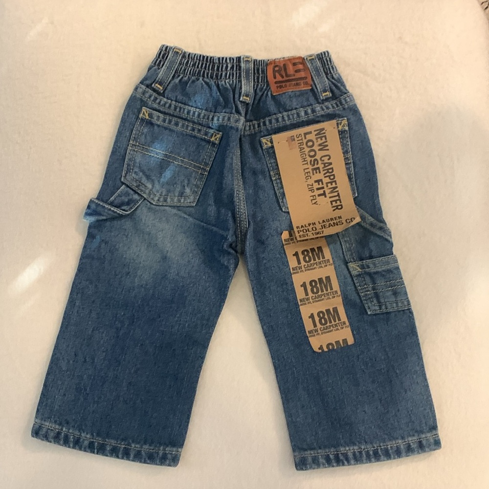 🎈NWT cute carpenter POLO Jeans boys 18M by Ralph Lauren! Loose fit